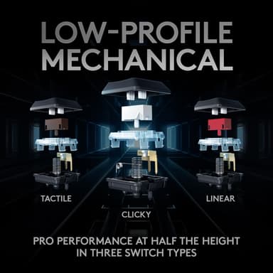 Logitech G915 Lightspeed tenkeyless trådløst gamingtastatur (hvit)