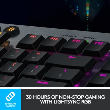 Logitech G915 Lightspeed trådløst gamingtastatur (GL Tactile-brytere)