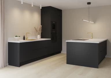 Epoq Pure glassdør 40x92 (matt sort)
