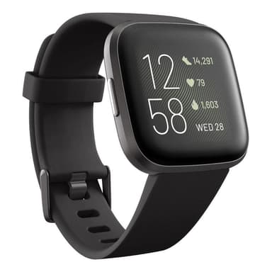 Fitbit Versa 2, Pulsklocka Black/Carbon