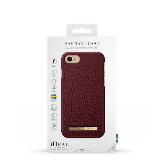 Saffiano Case iPhone 8/7/6/6S/SE Burgundy
