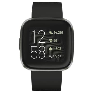 Fitbit Versa 2, Pulsklocka Black/Carbon