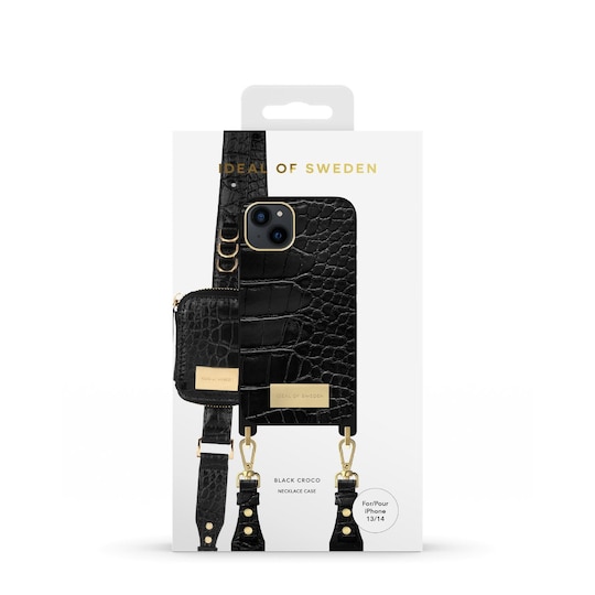 Atelier Necklace iPhone 13/14 Black Croco