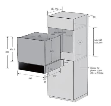 Samsung Samsung Chef Collection varmeskuff NL20J7100WB