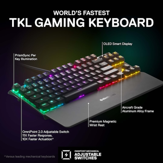 SteelSeries Apex Pro TKL tenkeyless gamingtastatur