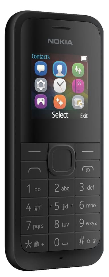 Nokia 105 mobiltelefon (sort)