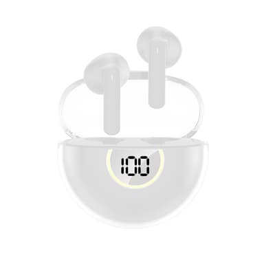 Trådløse ørepropper Bluetooth 5.3 RGB Hvit