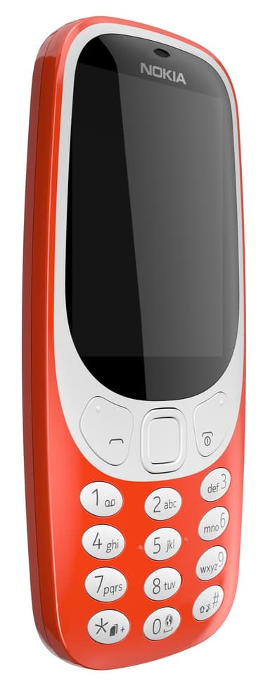 Nokia 3310 mobiltelefon (rød) - Kun 2G