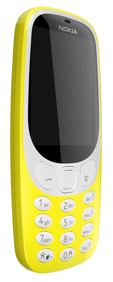 Nokia 3310 mobiltelefon (gul) - Kun 2G