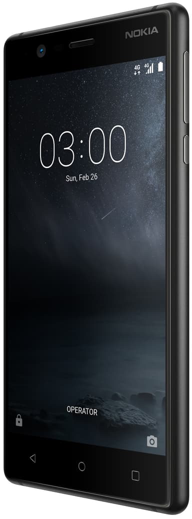Nokia 3 smarttelefon (sort)