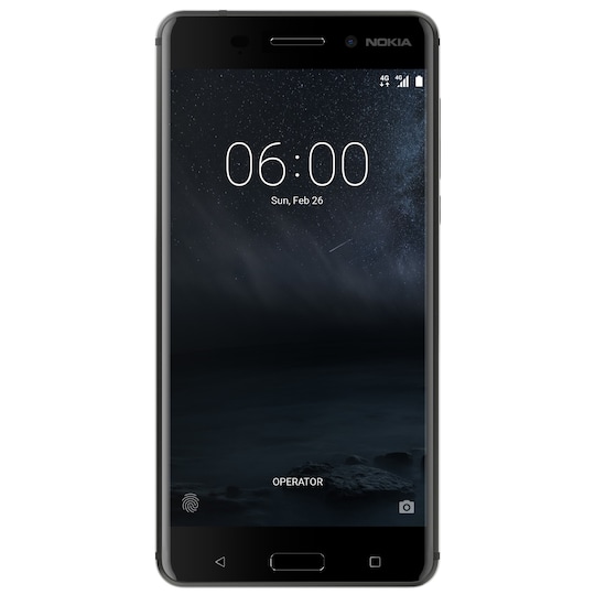 Nokia 6 smarttelefon (sort)