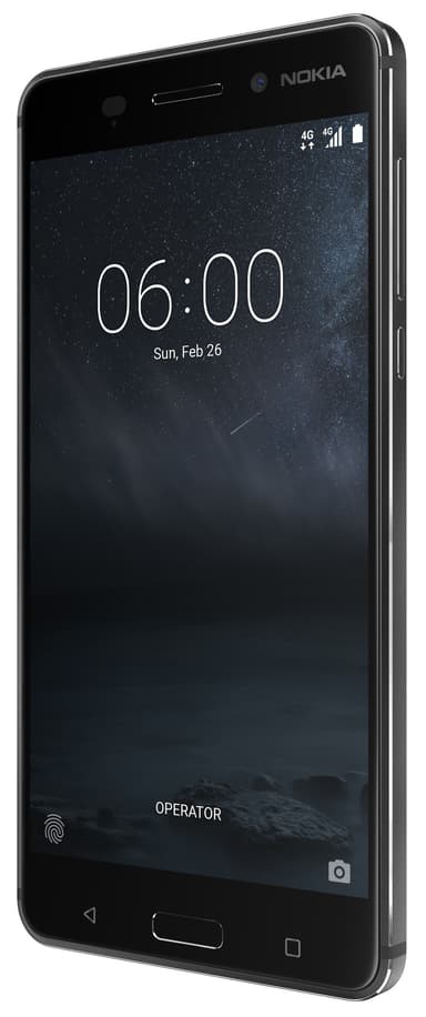 Nokia 6 smarttelefon (sort)