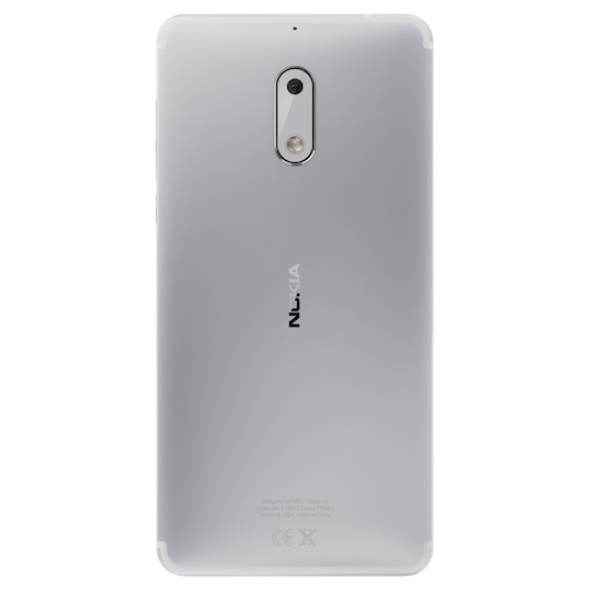 Nokia 6 smarttelefon (sølv)