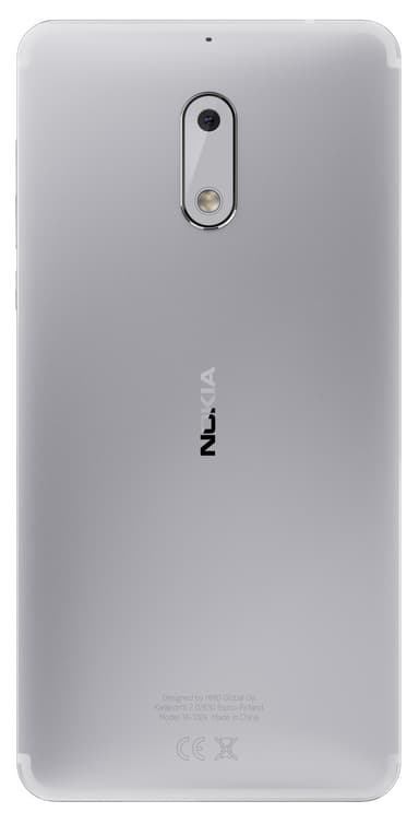 Nokia 6 smarttelefon (sølv)