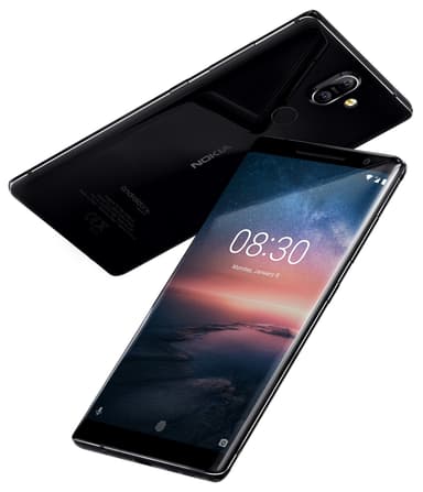 Nokia 8 Sirocco smarttelefon (sort)