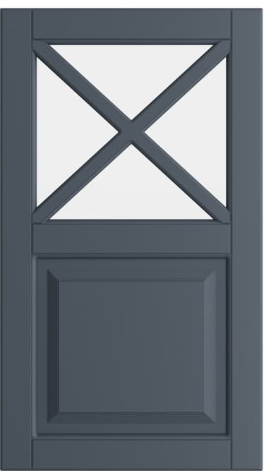 Epoq Heritage semi-glassdør til kjøkken 40x70 cm (blågrå)