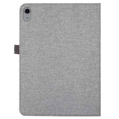 Apple iPad 10.9 2022 Sammenleggbart deksel Kortholder Stofftekstur - Grå