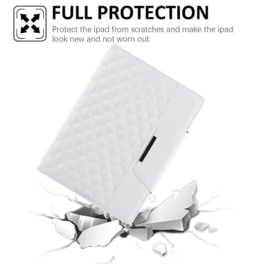 Til iPad 10.2 (2021)/(2020)/(2019) Sammenleggbart deksel - Hvit