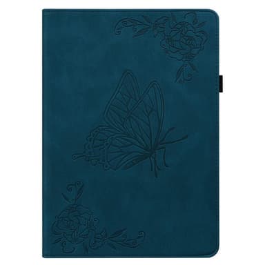 Apple iPad 10.9 2022 Sammenleggbart Veske Kortholder Sommerfugl - Blå