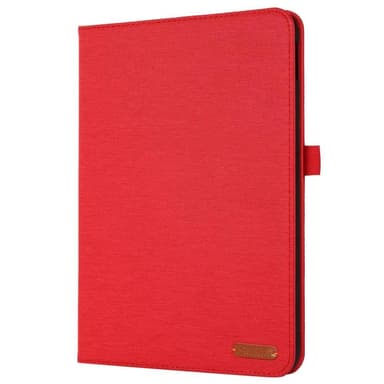 Apple iPad 10.9 2022 Sammenleggbart deksel Kortholder Stofftekstur - Rød