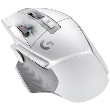 Logitech G502 X Lightspeed trådløs gamingmus (hvit)