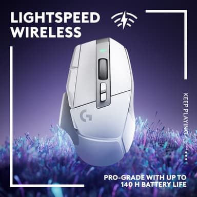 Logitech G502 X Lightspeed trådløs gamingmus (hvit)