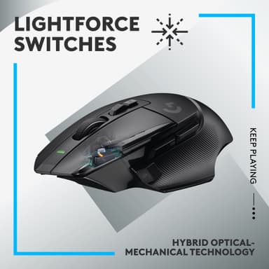 Logitech G502 X Lightspeed trådløs gamingmus (sort)