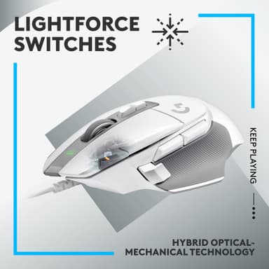Logitech G502 X kablet gamingmus (hvit)