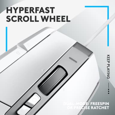 Logitech G502 X kablet gamingmus (hvit)