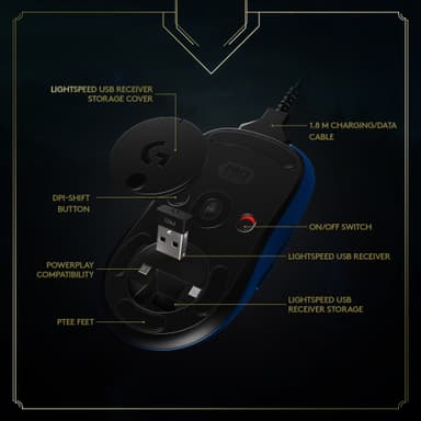 Logitech G PRO League of Legends Edition trådløs gamingmus
