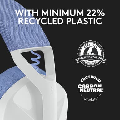 Logitech G435 LIGHTSPEED trådløst gaming headset (hvit)