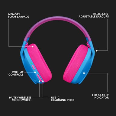 Logitech G435 gaming headset (blå)
