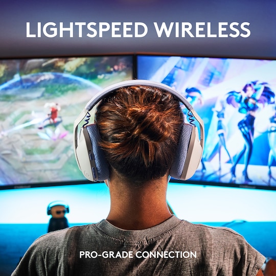 Logitech G435 LIGHTSPEED trådløst gaming headset (hvit)