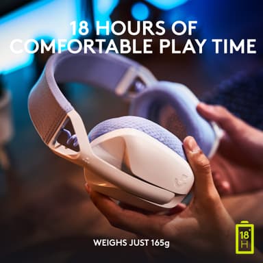 Logitech G435 LIGHTSPEED trådløst gaming headset (hvit)