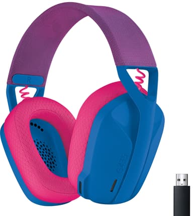 Logitech G435 LIGHTSPEED trådløst gaming headset (blå)