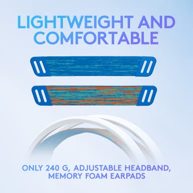 Logitech G335 gaming headset (hvit)