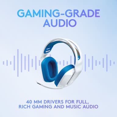 Logitech G335 gaming headset (hvit)