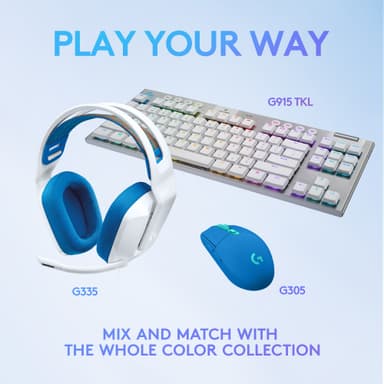 Logitech G335 gaming headset (hvit)