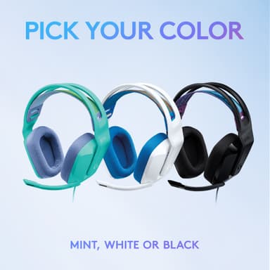 Logitech G335 gaming headset (hvit)