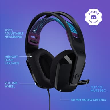Logitech G335 gaming headset (sort)