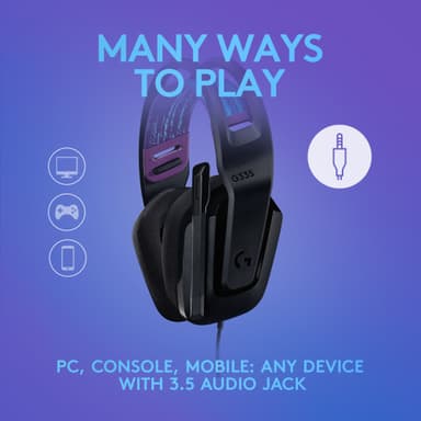 Logitech G335 gaming headset (sort)