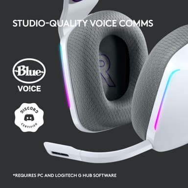 Logitech G733 Wireless Lightspeed RGB gaming headset (hvit)