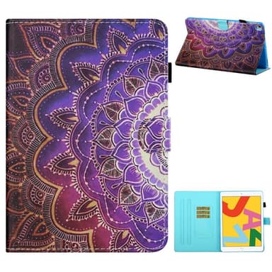For iPad 10.2 (2021)/(2020)/(2019) Sammenleggbart dekselstativ - Mandala