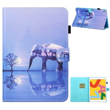 For iPad 10.2 (2021)/(2020)/(2019) Sammenleggbart dekselstativ - Elefant