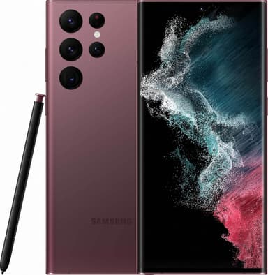 Samsung Galaxy S22 Ultra 5G smarttelefon, 8/128GB (Burgundy)