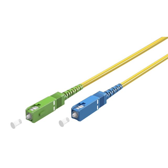 Goobay Fiberoptisk kabel (FTTH), Singlemode (OS2) Gul, Gul (Simplex), 1 m