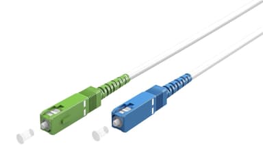 Goobay Fiberoptisk kabel (FTTH), Singlemode (OS2) Hvit, hvit (Simplex), 20 m