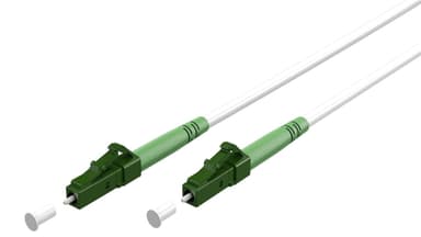 Fiberoptisk kabel (FTTH), Singlemode (OS2) Hvit, hvit (Simplex), 2 m