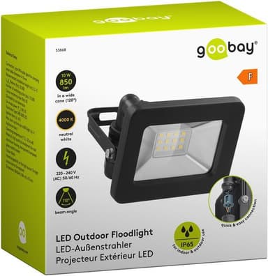 Goobay LED-spotlight for utendørs bruk, 10 W