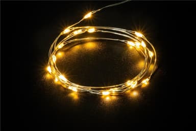 Goobay Lysslynge med sølvtråd og 20 LED-lamper, inkl. tidtaker